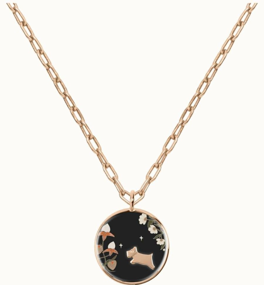 Jewelry Radley Jewellery | Radley Jewellery Fashion | Rose Gold Plated Necklace | Circle Charm Pendant