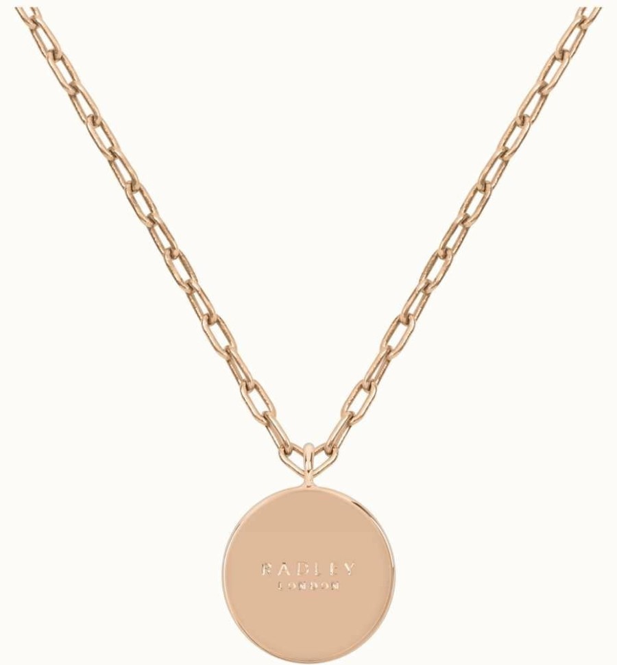 Jewelry Radley Jewellery | Radley Jewellery Fashion | Rose Gold Plated Necklace | Circle Charm Pendant