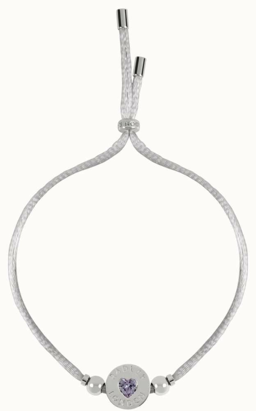 Jewelry Radley Jewellery | Radley Jewellery Fashion | Sterling Silver White/Grey Nylon Bracelet