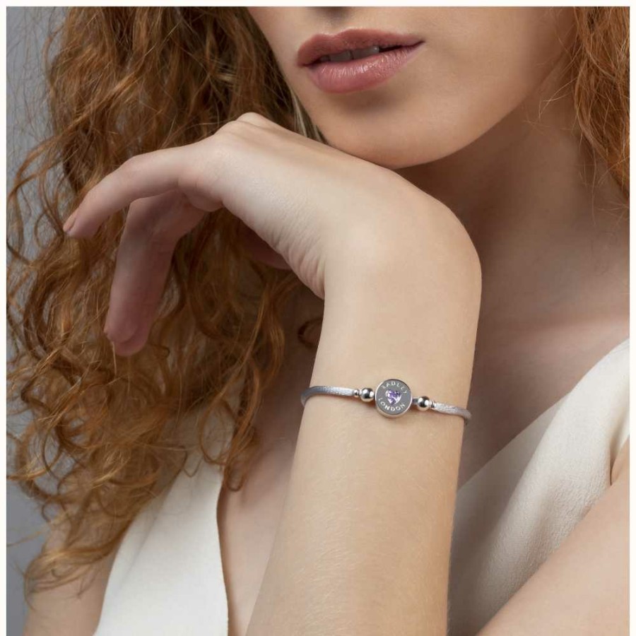 Jewelry Radley Jewellery | Radley Jewellery Fashion | Sterling Silver White/Grey Nylon Bracelet