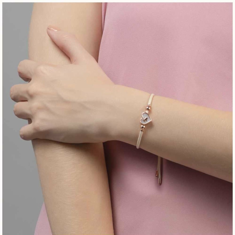 Jewelry Radley Jewellery | Radley Jewellery Fashion | Nude Nylon Bracelet | Mother Of Pearl Heart Charm