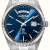 Men'S Roamer | Roamer Primeline Day Date Blue Dial With Steel Bracelet