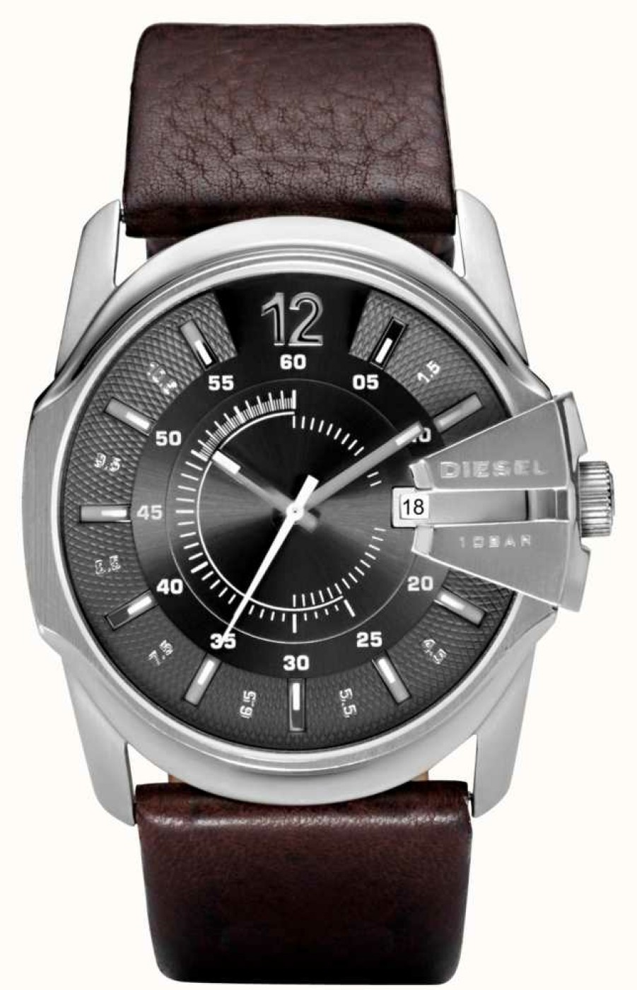 Men'S Diesel | Diesel Men'S Brown Leather Strap Watch