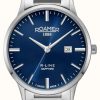 Men'S Roamer | Roamer R-Line Classic Blue Dial Steel Bracelet