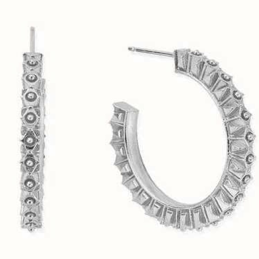 Jewelry ChloBo Jewellery | Chlobo Moonbeam Sterling Silver Hoop Earrings