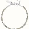 Jewelry ChloBo Jewellery | Chlobo Star Ruler Silver Labradorite Star Adjustable Bracelet 18-20.5Cm