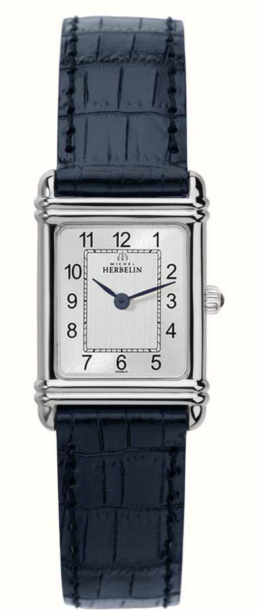 Women'S Herbelin | Herbelin Art Deco Watch Blue Leather Strap