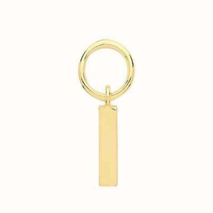 Jewelry James Moore | James Moore Th 9Ct Yellow Gold Small Bar Earring Charm