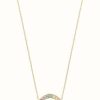 Jewelry James Moore | James Moore Th 9Ct Yellow Gold Large Rainbow Cubic Zirconia Necklace