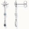 Jewelry Thomas Sabo Jewellery | Thomas Sabo Royalty Star Sterling Silver Drop Stud Earrings