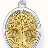 Jewelry Thomas Sabo Jewellery | Thomas Sabo Tree Of Love Oval Gold Plated Sterling Silver Pendant