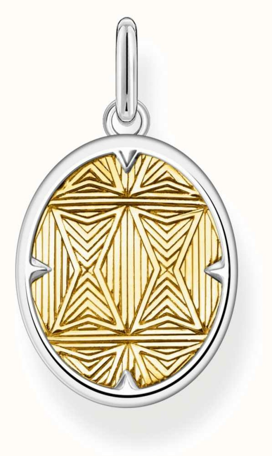 Jewelry Thomas Sabo Jewellery | Thomas Sabo Tree Of Love Oval Gold Plated Sterling Silver Pendant