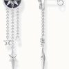 Jewelry Thomas Sabo Jewellery | Thomas Sabo Royalty Stars Sterling Silver Chain Drop Earrings