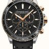 Men'S Raymond Weil | Raymond Weil Men'S Tango 300 Black And Rose Gold Watch