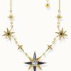 Jewelry Thomas Sabo Jewellery | Thomas Sabo Royalty Stars Gold Plated Necklace 40-45 Cm