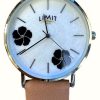 Women'S Limit | Limit Flower Dial Mother Of Pearl / Pink Leather