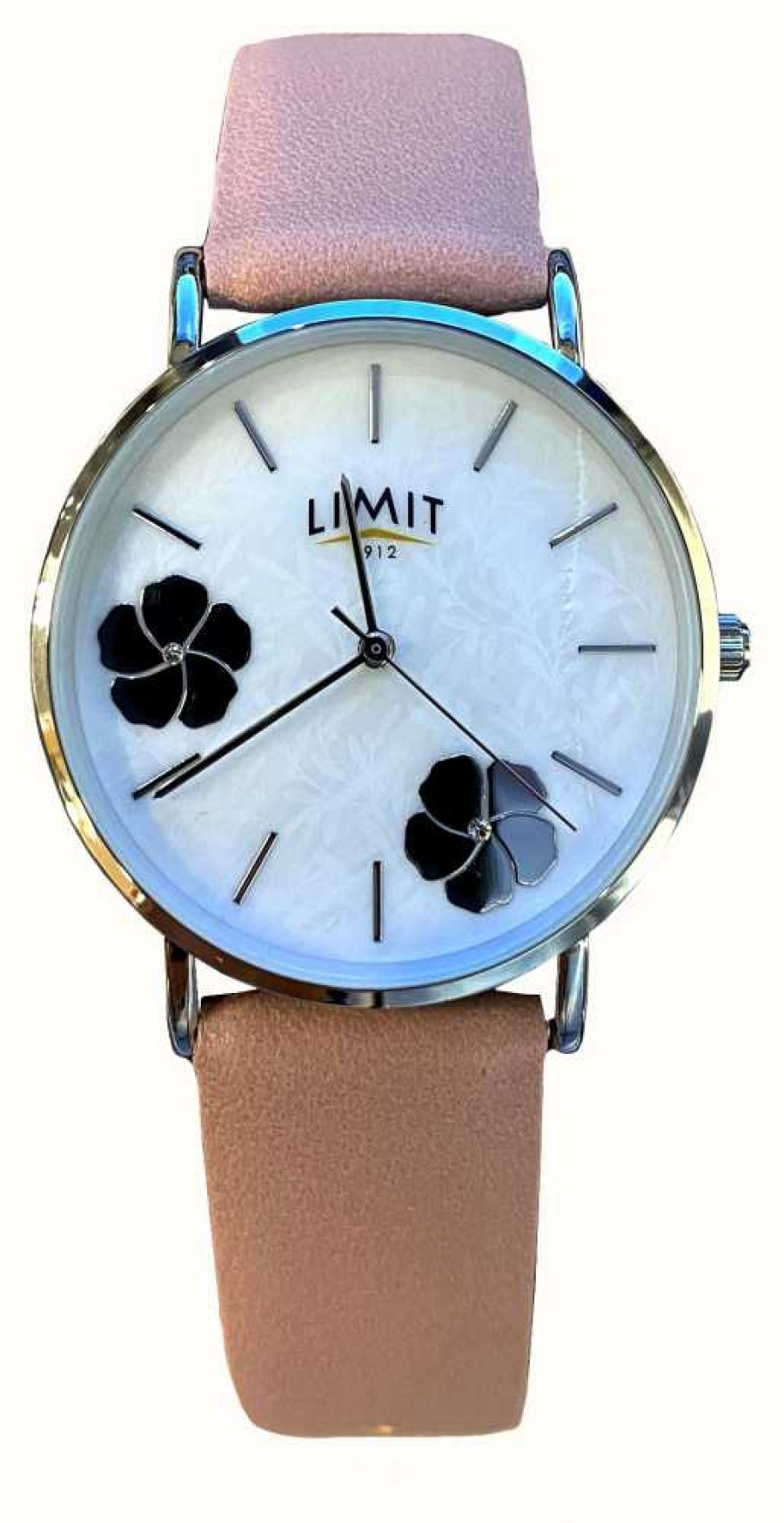 Women'S Limit | Limit Flower Dial Mother Of Pearl / Pink Leather