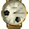 Women'S Limit | Limit Flower Dial Mother Of Pearl / Brown Leather