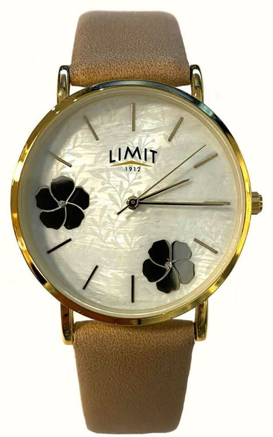 Women'S Limit | Limit Flower Dial Mother Of Pearl / Brown Leather