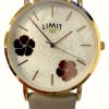 Women'S Limit | Limit Flower Dial Mother Of Pearl / Grey Leather