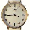 Women'S Limit | Limit Classic Crystal Dial / White Leather