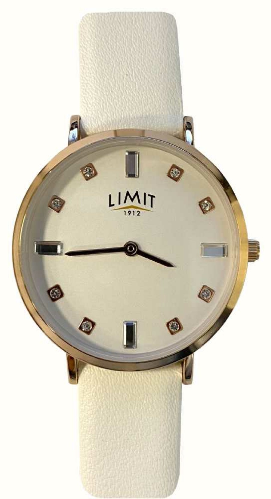 Women'S Limit | Limit Classic Crystal Dial / White Leather