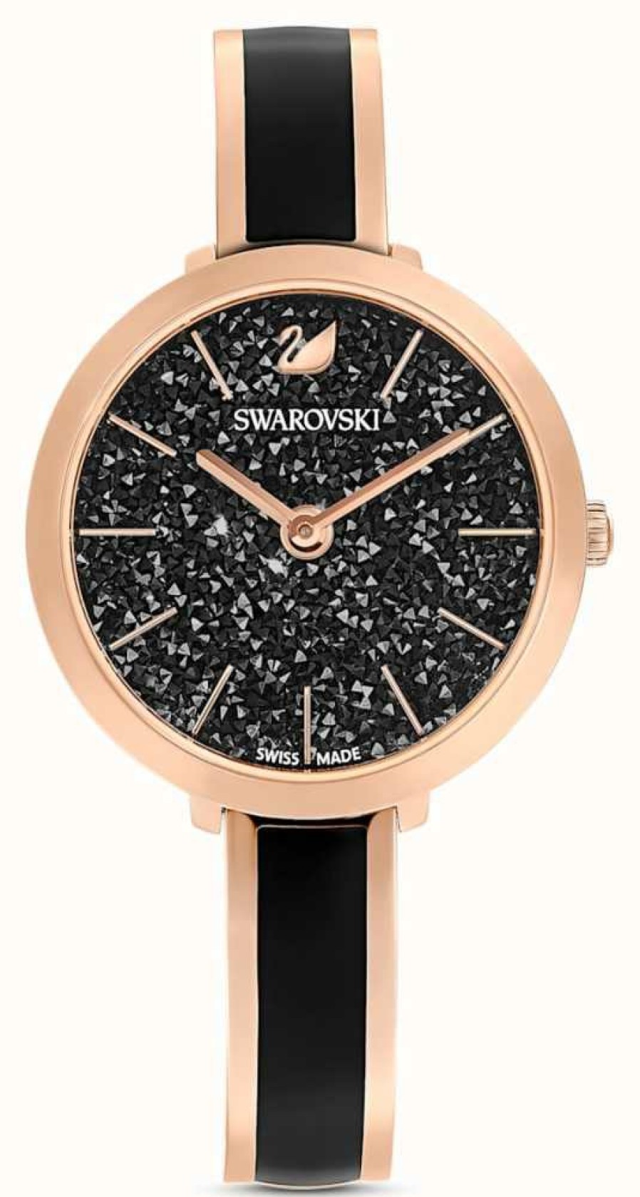 Women'S Swarovski | Swarovski Women'S | Crystalline Delight | Black Dial | Rose Gold Watch