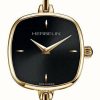 Women'S Herbelin | Herbelin Fil Women'S Black Dial Gold Pvd Bangle Bracelet Watch