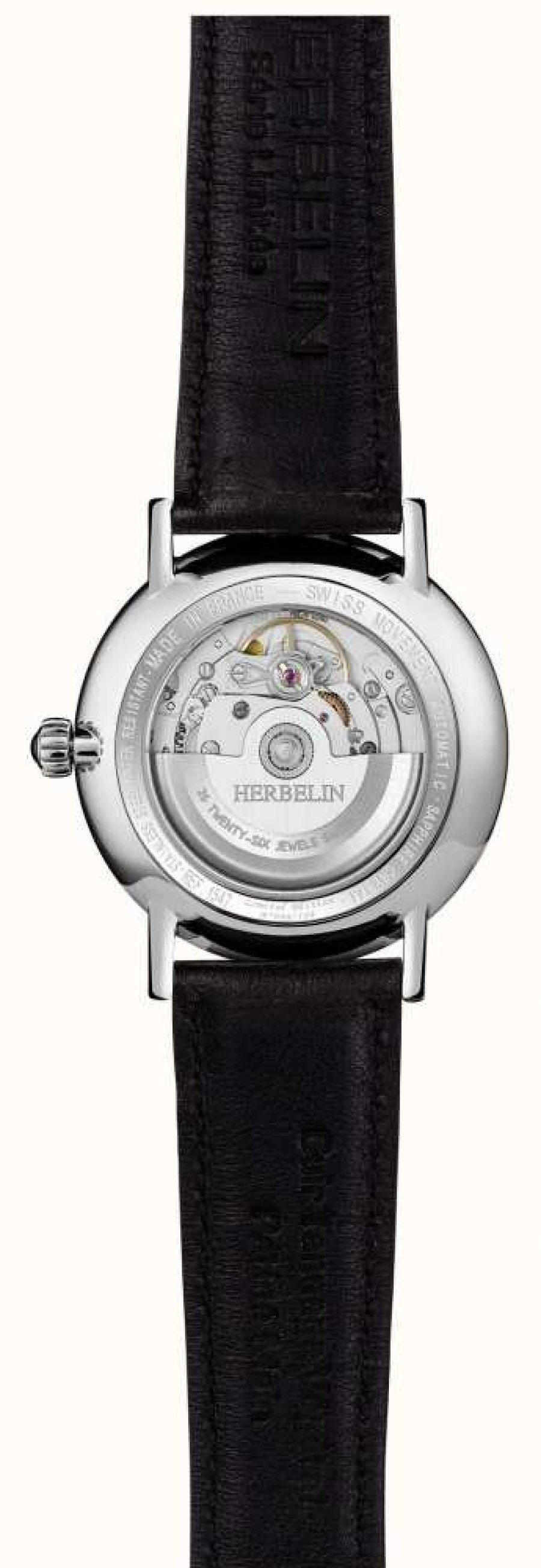 Men'S Herbelin | Herbelin Inspiration Silver Dial Brown Leather Strap Limited Editionwatch