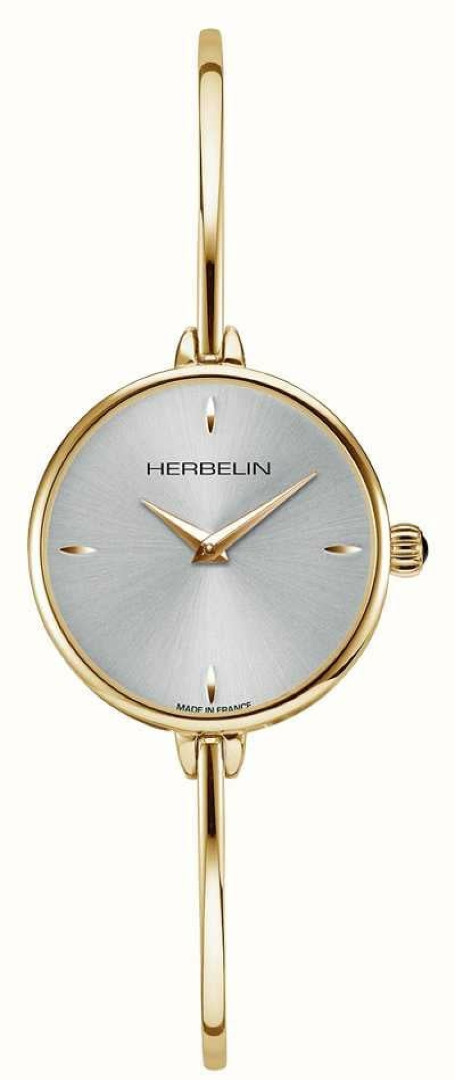 Women'S Herbelin | Herbelin Fil Women'S Silver Dial Gold Pvd Plated Bangle Watch