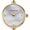 Women'S Herbelin | Herbelin Fil Women'S Mother Of Peal Gold Pvd Bangle Watch