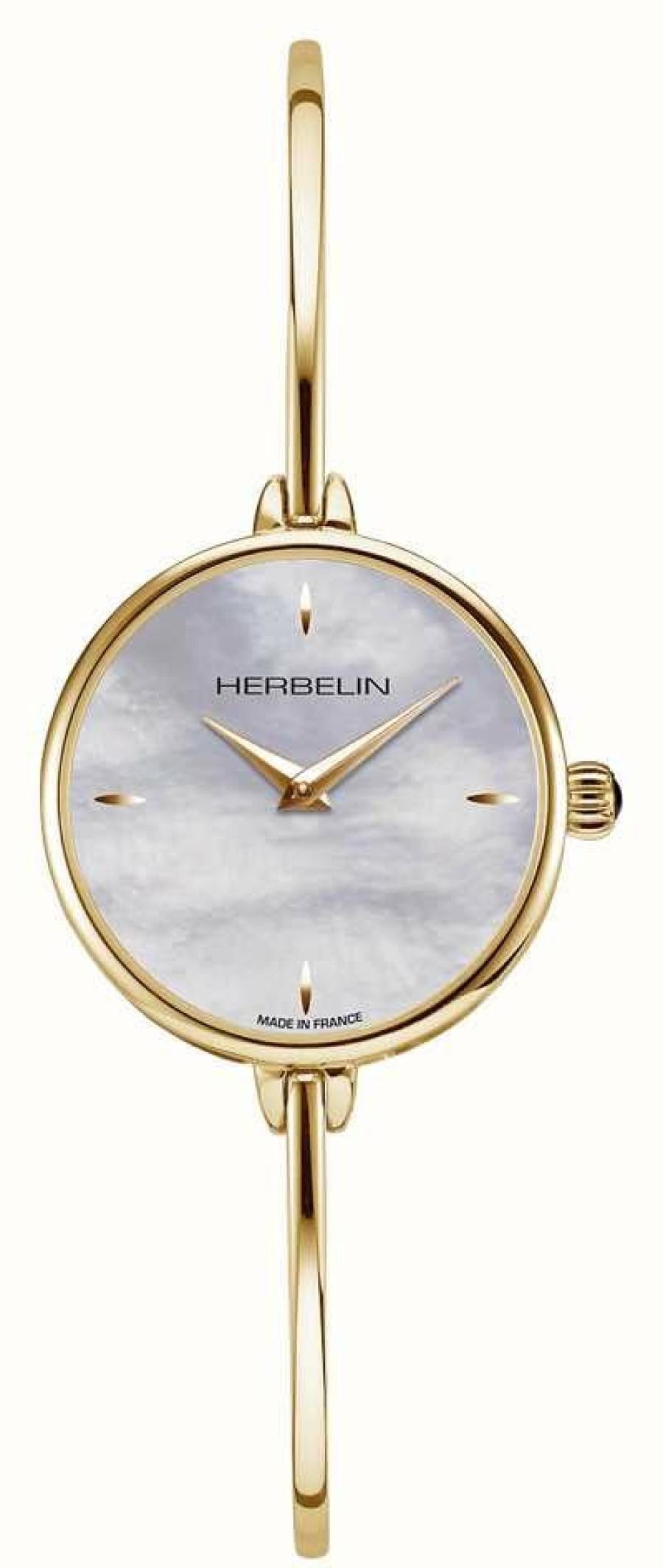 Women'S Herbelin | Herbelin Fil Women'S Mother Of Peal Gold Pvd Bangle Watch