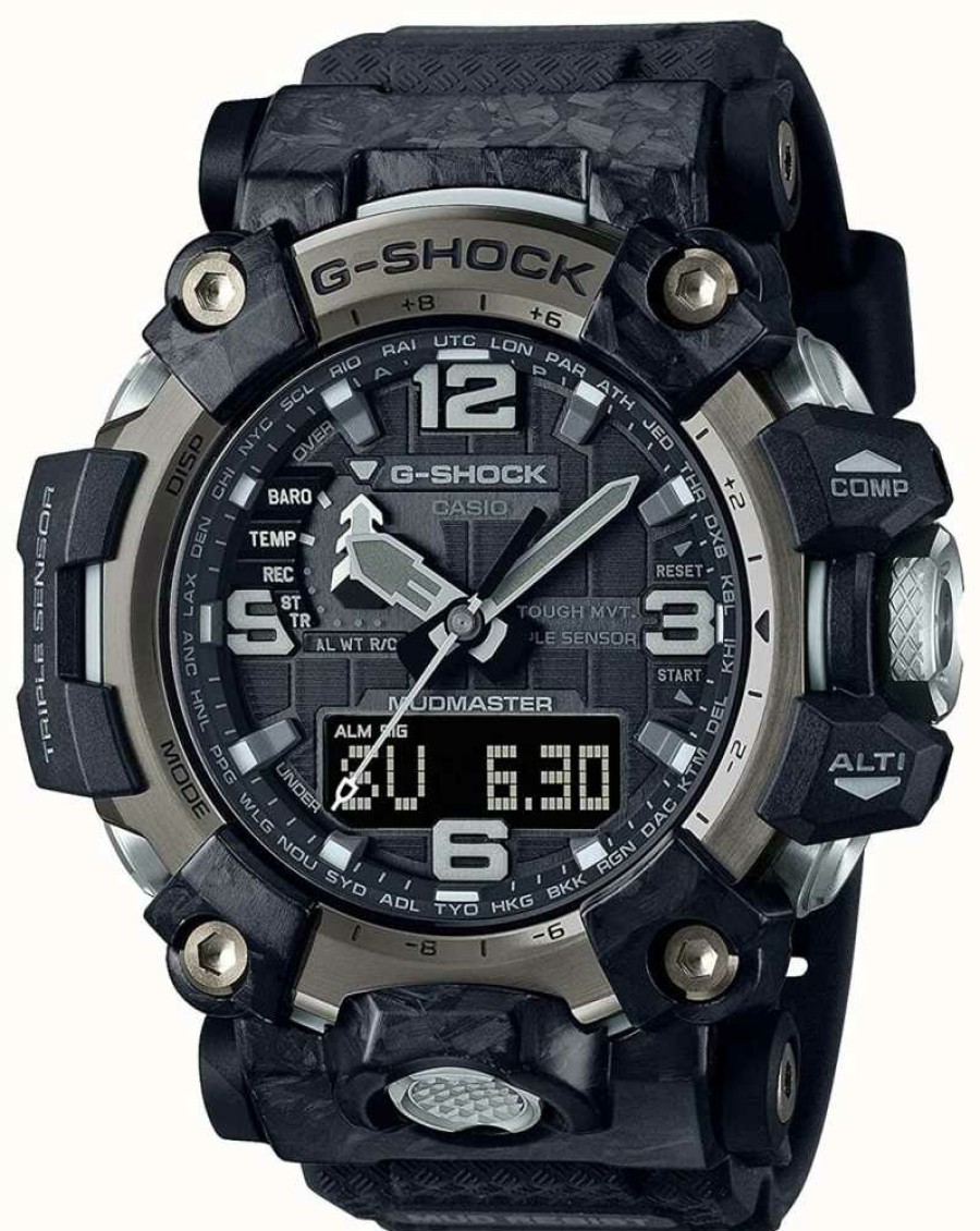 Men'S Casio | Casio G-Shock Carbon Mudmaster Carbon Core Guard Watch