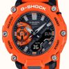 Women'S Casio | Casio G-Shock Carbon Core Guard Orange Watch