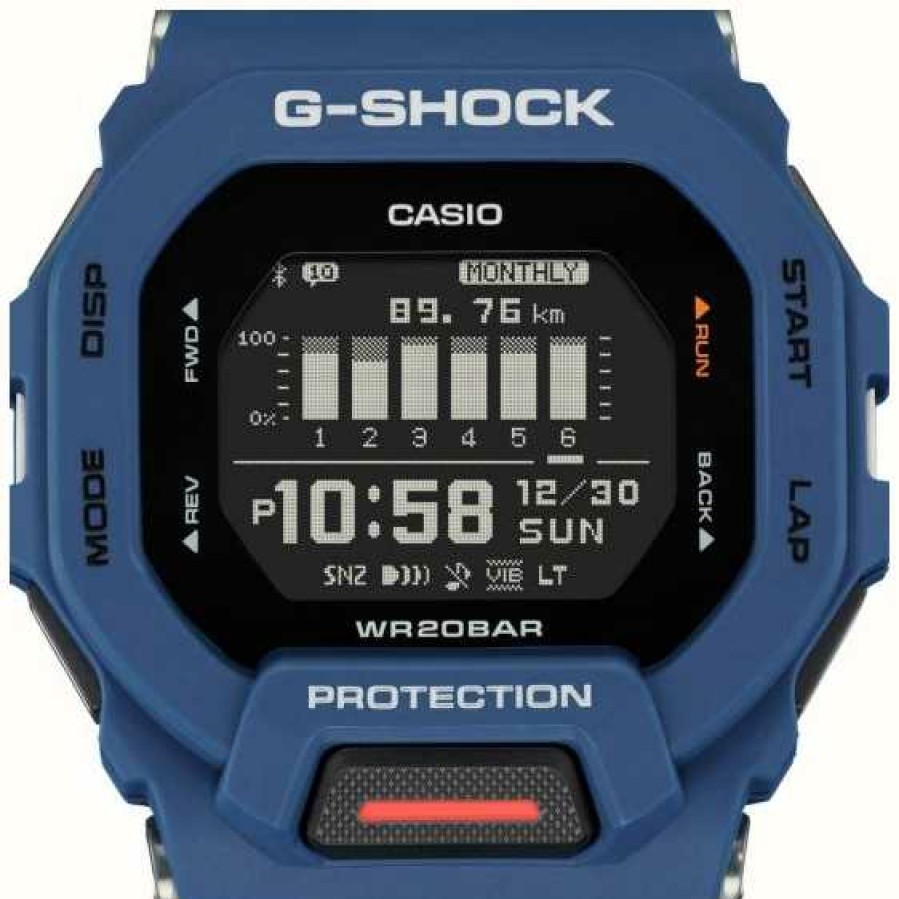 Men'S Casio | Casio G-Shock G-Squad Digital Quartz Blue Watch