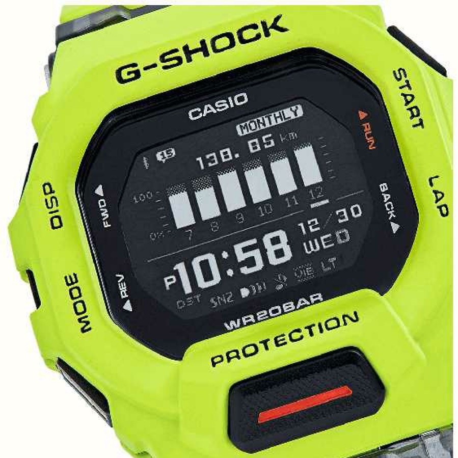 Men'S Casio | Casio G-Shock G-Squad Digital Quartz Lime Green Watch