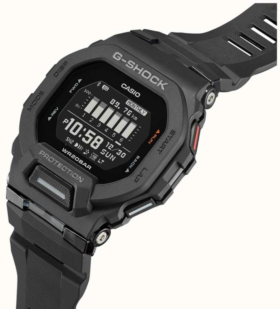 Men'S Casio | Casio G-Shock G-Squad Digital Black Watch