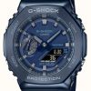 Men'S Casio | Casio G-Shock Blue Analogue Digital Watch