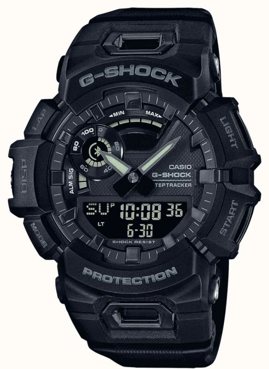 Men'S Casio | Casio G-Shock 49Mm G-Squad Black Bluetooth Watch