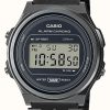 Women'S Casio | Casio Vintage Style Digital Quartz Black Watch