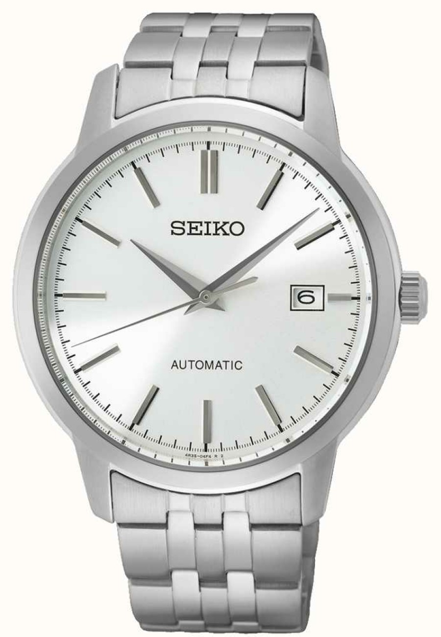 Men'S Seiko | Seiko Men'S 4R35 Automatic Conceptual Stainless Steel Silver Dial (Exclusive To Fcw)