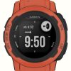 Men'S Garmin | Garmin Instinct 2S Poppy Red Silicone Strap