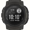 Men'S Garmin | Garmin Instinct 2 Graphite Black Silicone Strap