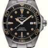 Men'S Certina | Certina Ds Action Diver 43Mm Powermatic 80 Titanium Black Dial