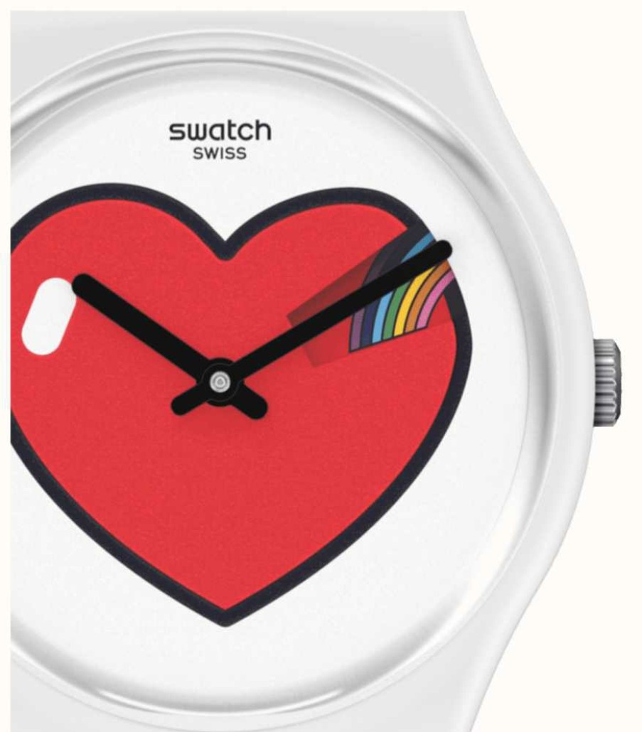 Men'S Swatch | Swatch Love O'Clock Valentine'S Day Watch