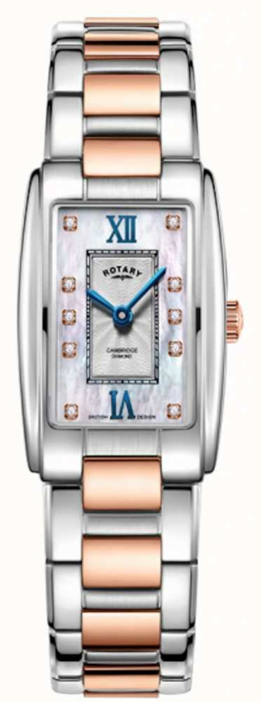 Women'S Rotary | Rotary Women'S Cambridge Diamond Set Two-Tone Watch