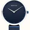 Women'S Bering | Bering Classic | Blue Dial | Blue Milanese Strap | Stainless Steel Case