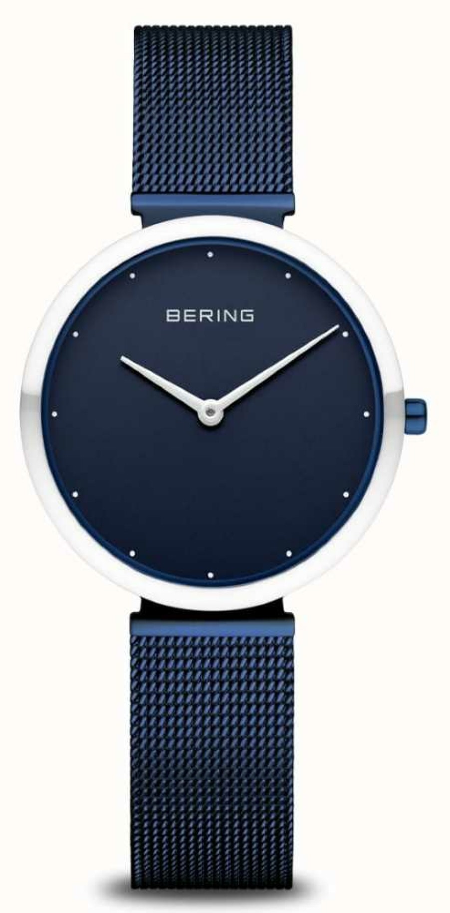 Women'S Bering | Bering Classic | Blue Dial | Blue Milanese Strap | Stainless Steel Case