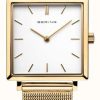 Women'S Bering | Bering Classic | White Dial | Gold Milanese Strap | Polished Gold Stainless Steel Case