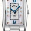 Women'S Rotary | Rotary Women'S Cambridge Rectangular Diamond Set Dial